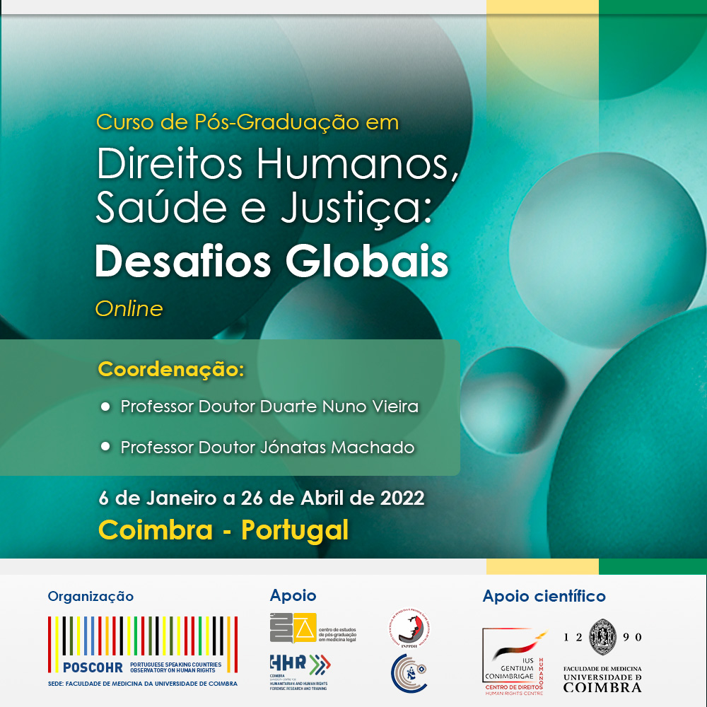 Pós-Graduação em Direitos Humanos, Saúde e Justiça: Desafios Globais